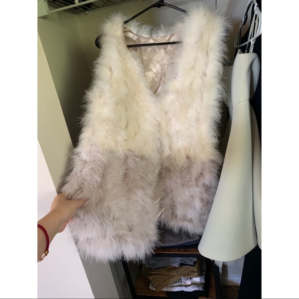 lily brown fur vest